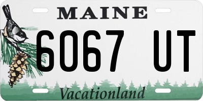 ME license plate 6067UT