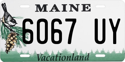 ME license plate 6067UY