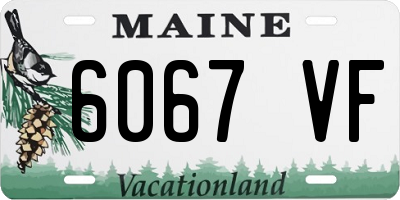 ME license plate 6067VF