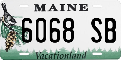 ME license plate 6068SB