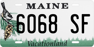 ME license plate 6068SF