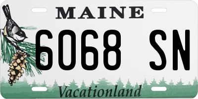 ME license plate 6068SN