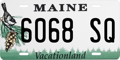 ME license plate 6068SQ