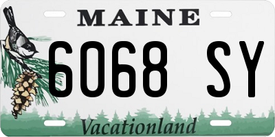 ME license plate 6068SY