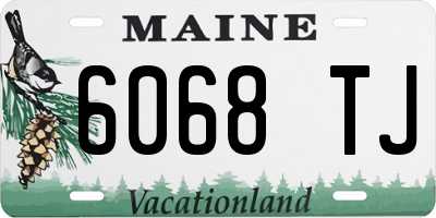 ME license plate 6068TJ