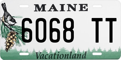 ME license plate 6068TT