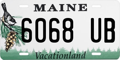 ME license plate 6068UB