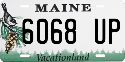 ME license plate 6068UP