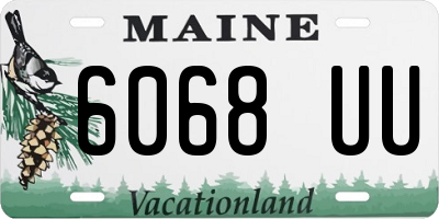 ME license plate 6068UU