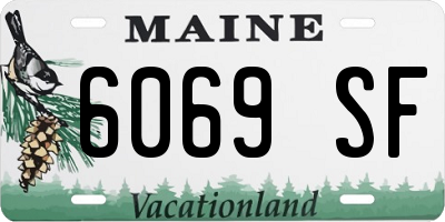 ME license plate 6069SF