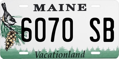 ME license plate 6070SB