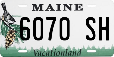 ME license plate 6070SH