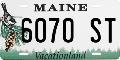 ME license plate 6070ST