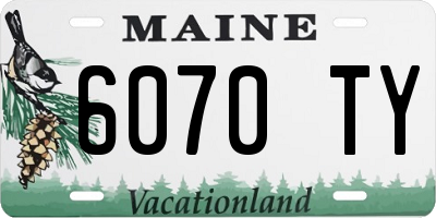 ME license plate 6070TY