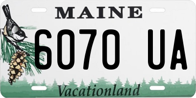 ME license plate 6070UA