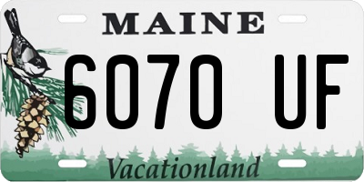 ME license plate 6070UF