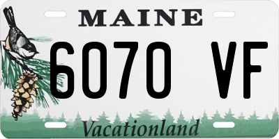 ME license plate 6070VF