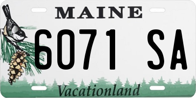 ME license plate 6071SA