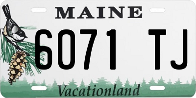 ME license plate 6071TJ