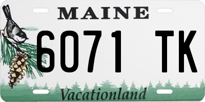 ME license plate 6071TK