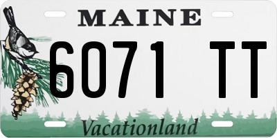 ME license plate 6071TT