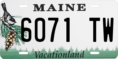 ME license plate 6071TW