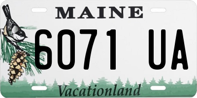 ME license plate 6071UA