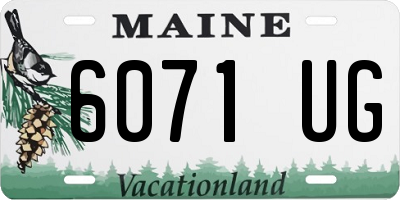 ME license plate 6071UG