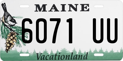 ME license plate 6071UU