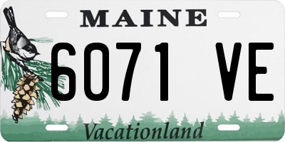 ME license plate 6071VE