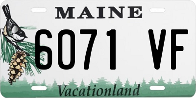 ME license plate 6071VF