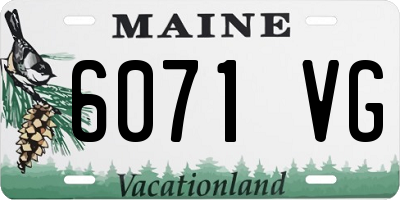 ME license plate 6071VG