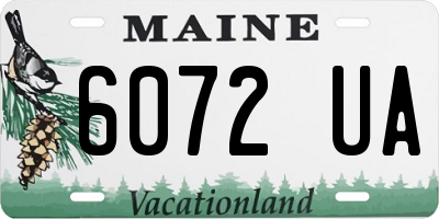 ME license plate 6072UA