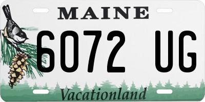 ME license plate 6072UG