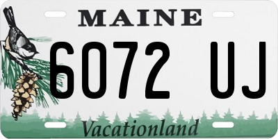 ME license plate 6072UJ