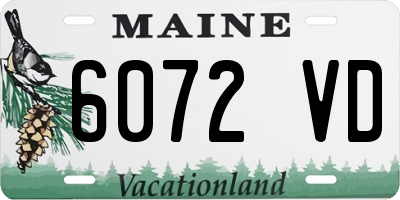 ME license plate 6072VD