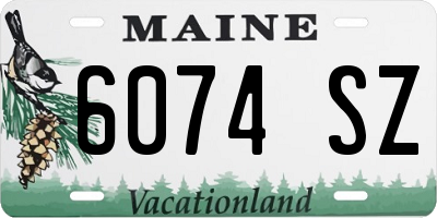 ME license plate 6074SZ