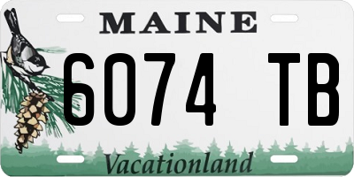 ME license plate 6074TB