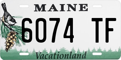 ME license plate 6074TF
