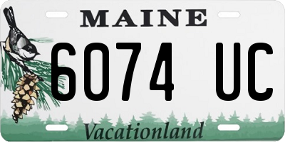 ME license plate 6074UC