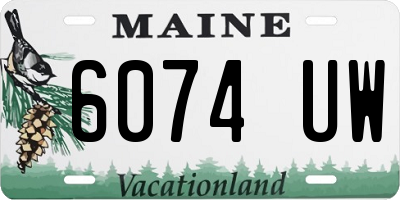 ME license plate 6074UW
