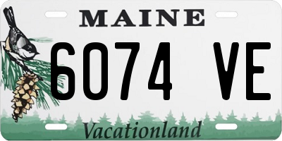 ME license plate 6074VE