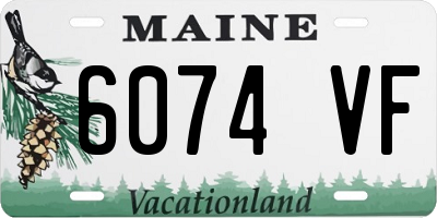 ME license plate 6074VF