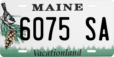 ME license plate 6075SA