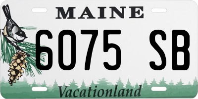 ME license plate 6075SB