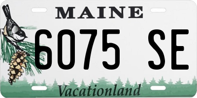 ME license plate 6075SE