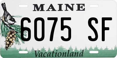 ME license plate 6075SF