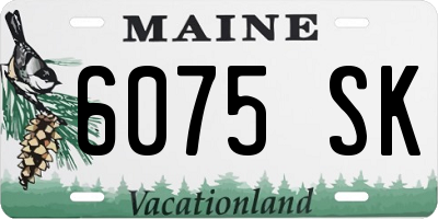 ME license plate 6075SK