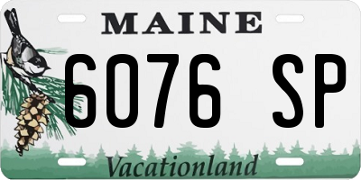ME license plate 6076SP