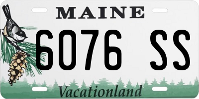 ME license plate 6076SS